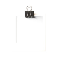 polaroid photo frame with paper clip black realistic 3d render