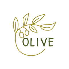 Olive logo template vector icon illustration design