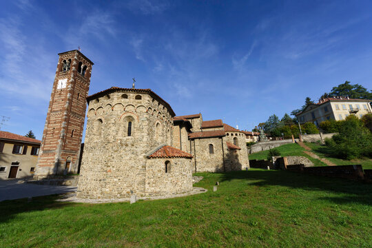 Agliate, Brianza: medieval church of SS. Pietro e Paolo