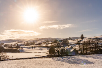 Fototapeta na wymiar Driving around Snowdonia in winter 