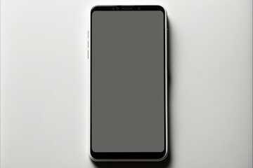 Minimalist Mobile Phone with Blank White Screen An Abstract Panoramic Background