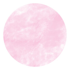 pink circle with abstract watercolor white paint