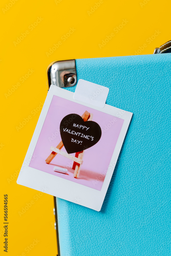 Canvas Prints instant photo with text happy valentines day