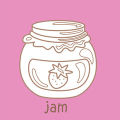 Alphabet J For Jam Vocabulary Digital Stamp