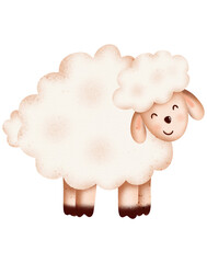 Cute sheep cartoon design character