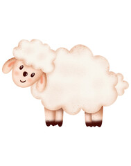 Cute sheep cartoon design character