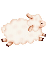 Cute sheep cartoon design character