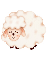 Cute sheep cartoon design character