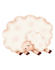 Cute sheep cartoon design character