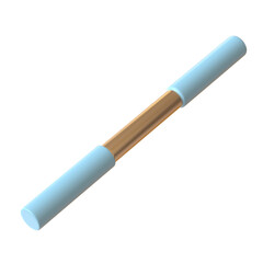 cute abstract geometric shape 3d with gold