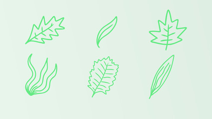 Fototapeta na wymiar set of leaves vector design resources