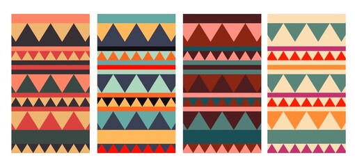 Set of warm abstract space templates for stories