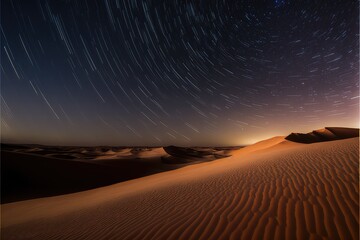 Fototapeta na wymiar Stars over desert