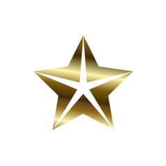 An abstract gold star icon, symbol, shape golden star on dark background templates design.