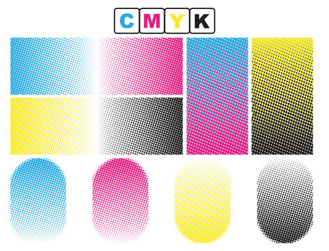 cmyk color dot effect bundle, colorful dot splash background set, halftone gradient color, gradient colorful, chromatic modern, gradient color bar, cmy color ui, set of colorful banners with circles