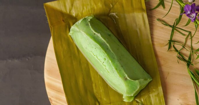 Barongko cake, a typical cake from South Sulawesi, Indonesia.