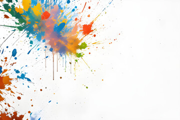Fototapeta na wymiar colorful splashes of paint. Generative AI.