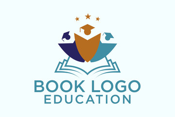 Student book vector logo design. Suitable for business, web, art, education and student symbol