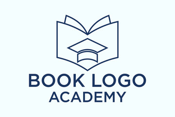 Student book vector logo design. Suitable for business, web, art, education and student symbol
