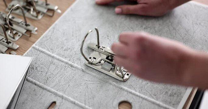 Assemble binder folder on rings with your own hands