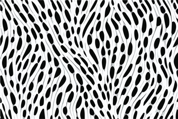 Abstract Black and White Illusional Dots Pattern