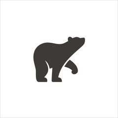 Obraz premium Bear negative space logo