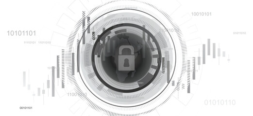 Obraz premium Technology cloud data abstract background design. for creative work digital. security network.