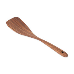 Wooden spatula isolated over white background