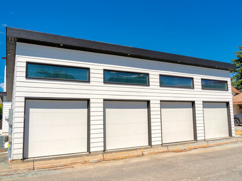 Four Stall Garage Of A Residential House Under Construction