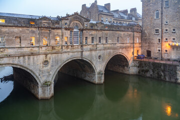 Walking around the historic city of Bath, Uk
