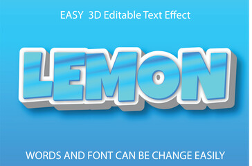 Lemon Amazing 3D editable text effect template