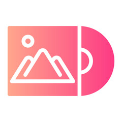 compact disc gradient icon