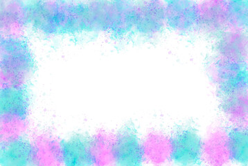 Rainbow Watercolor Background with Empty Space for Text 