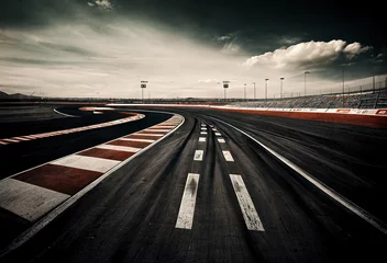 Foto op Canvas Race track. Dark clouds © Livinskiy