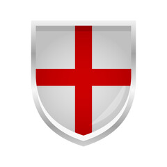 England Flag Badge Shield Shape
