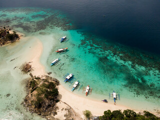Drohnenfoto auf den Philippinen Insel Coron - Bulog Island