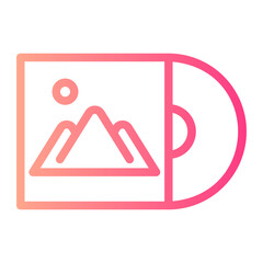 compact disc gradient icon