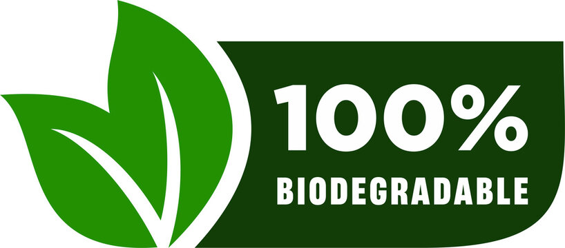 100 percent biodegradable label sticker badge Vector, 100% biodegradable vector, 100% biodegradable stamp vector