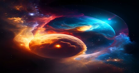 Fototapeta premium Cosmic Winter Night