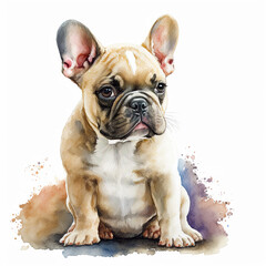 Fototapeta premium French Bulldog puppy. Portrait of a French Bulldog dog. Dog portrait