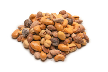  A group of almonds, pistachios, walnuts, macadamia, cashews.