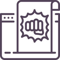 violence content online cyber internet security digital  line outline icon