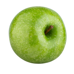 Fresh green apple isolated on alpha background.