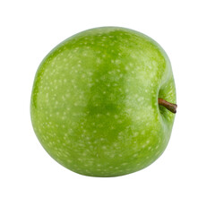 Fresh green apple isolated on alpha background.