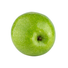 Fresh green apple isolated on alpha background.