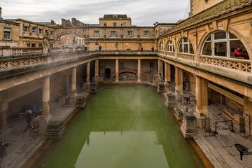 Obraz premium Walking around Bath Historic city centre , England UK