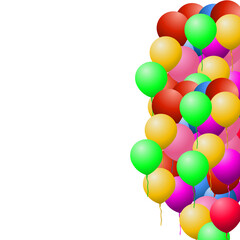 colorful balloons isolated on white