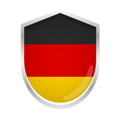 Germany Flag Badge Shield Shape