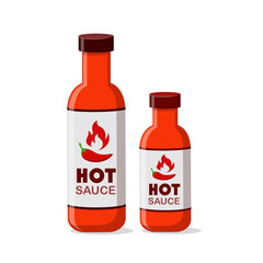 bottle red hot sauce with good quality with good color