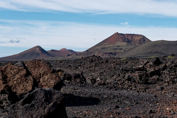 A vulcanic landscape on Lanzarote.
